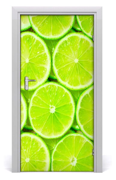 Naklejka na drzwi do domu samoprzylepna Limonka