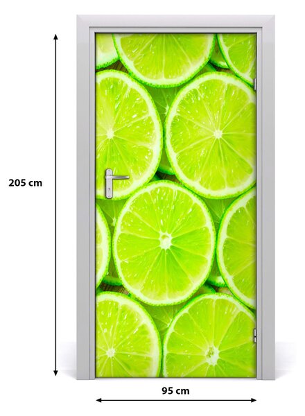 Naklejka na drzwi do domu samoprzylepna Limonka
