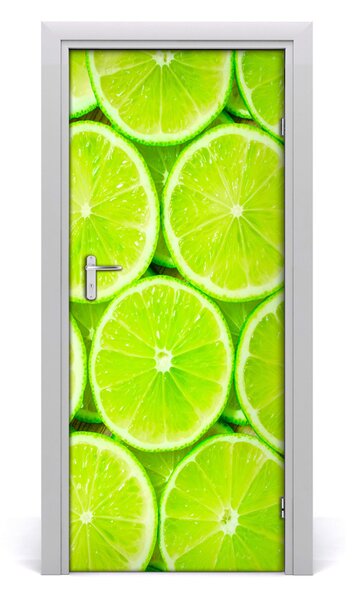 Naklejka na drzwi do domu samoprzylepna Limonka