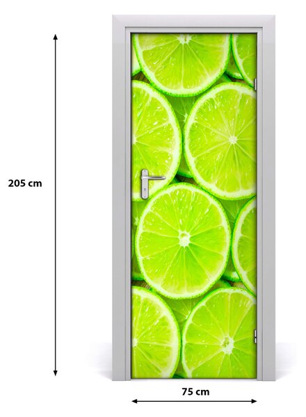 Naklejka na drzwi do domu samoprzylepna Limonka
