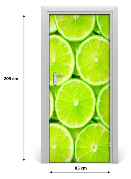 Naklejka na drzwi do domu samoprzylepna Limonka