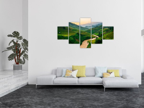 Obraz - Tarasy ryżowe II. (125x70 cm)