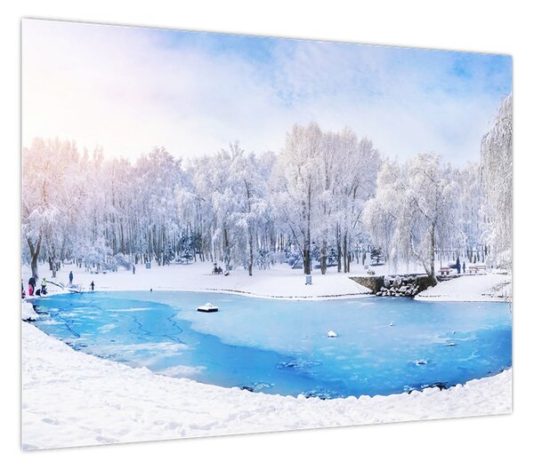 Obraz - Lodowe jezioro (70x50 cm)