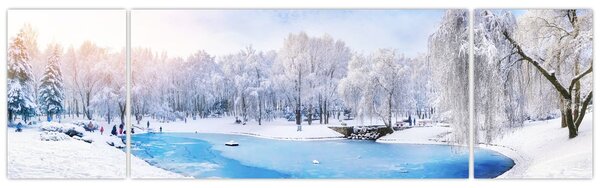 Obraz - Lodowe jezioro (170x50 cm)