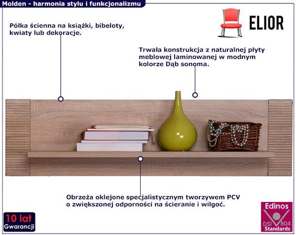 Półka wisząca na książki 140 cm B1-K51