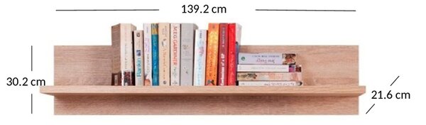 Półka wisząca na książki 140 cm B1-K51