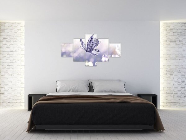 Obraz - Motyl i lawenda (125x70 cm)