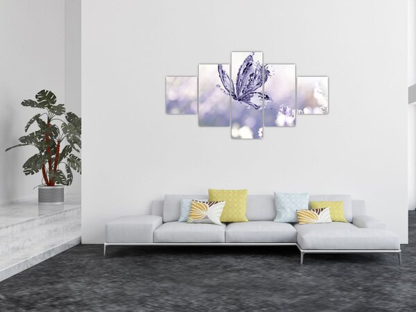 Obraz - Motyl i lawenda (125x70 cm)