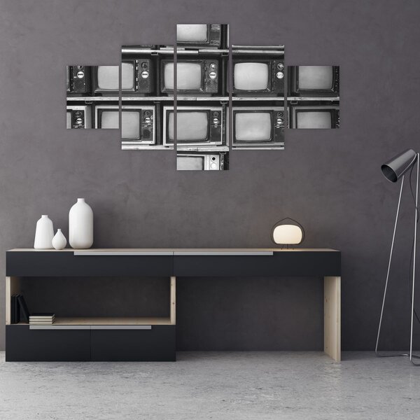 Obraz - Retro TV (125x70 cm)