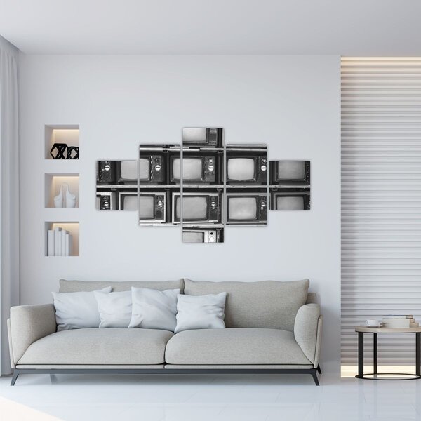 Obraz - Retro TV (125x70 cm)