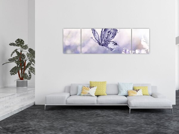 Obraz - Motyl i lawenda (170x50 cm)