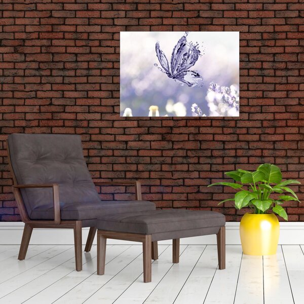 Obraz - Motyl i lawenda (70x50 cm)