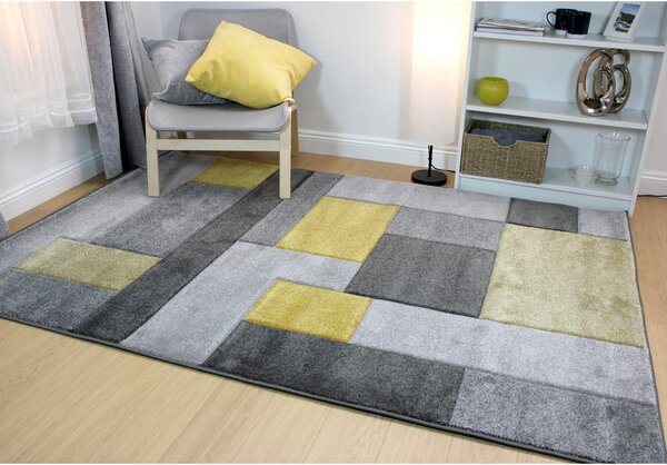 Szaro-żółty dywan Flair Rugs Cosmos, 80x150 cm