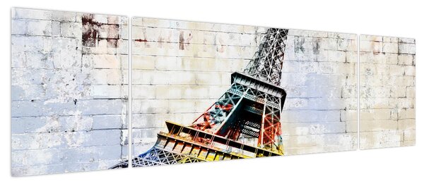 Obraz - Cyfrowa grafika wieży Eiffla (170x50 cm)