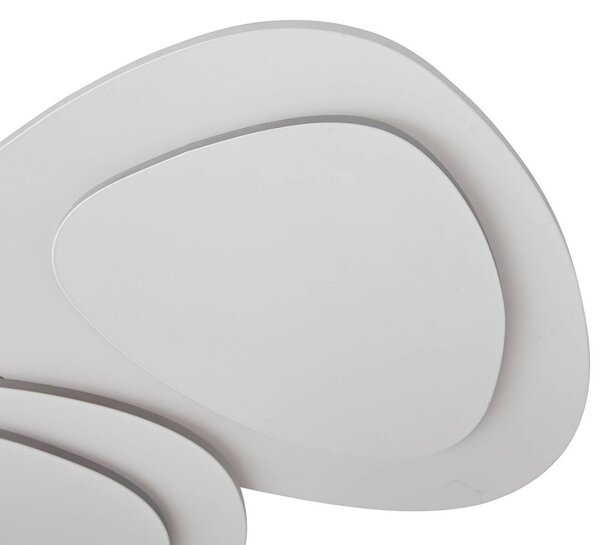 Lampa sufitowa LED Delar Lindby, możliwość ściemniania, biały / opal, salon / jadalnia, tworzywo sztuczne, nowoczesny
