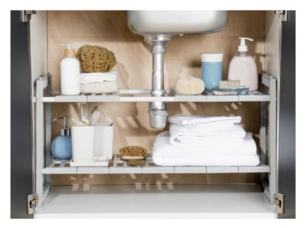 Półki do szafki pod zlewem z regulowaną szerokością Compactor Expandable Shelf