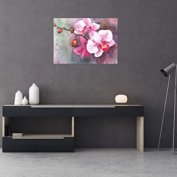 Obraz - Orchidee, akwarela (70x50 cm)