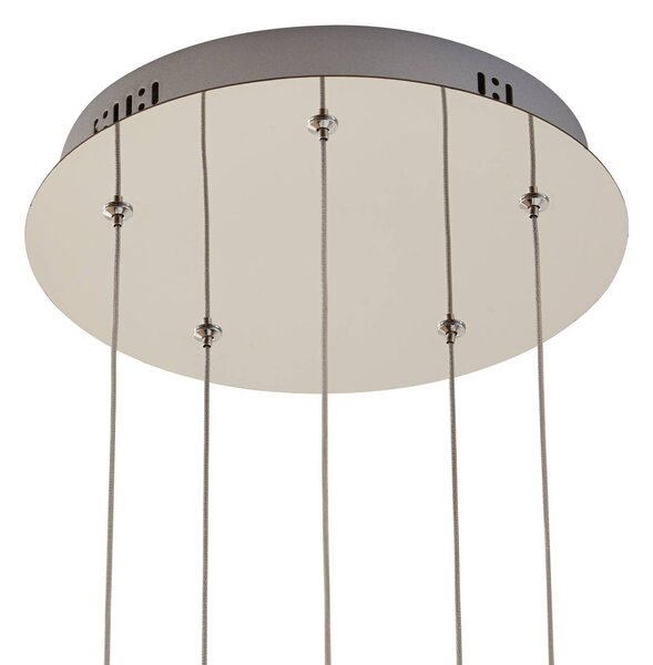 Lampa wisząca szklana Hayley Lucande, przezroczysty / transparentny, salon / jadalnia, szkło, nowoczesny