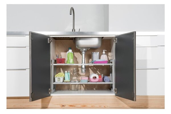 Półki do szafki pod zlewem z regulowaną szerokością Compactor Expandable Shelf