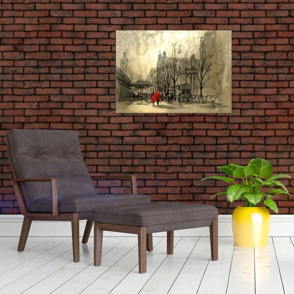 Obraz - Szkic miasta (70x50 cm)