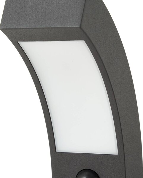 Słupek oświetleniowy LED Lucande Lennik, czujnik, 100 cm, antracytowy LENNIK, czarny, aluminium, nowoczesny