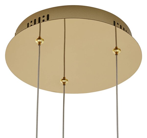 Lampa wisząca szklana Hayley Lucande, przezroczysty / transparentny, salon / jadalnia, szkło, nowoczesny