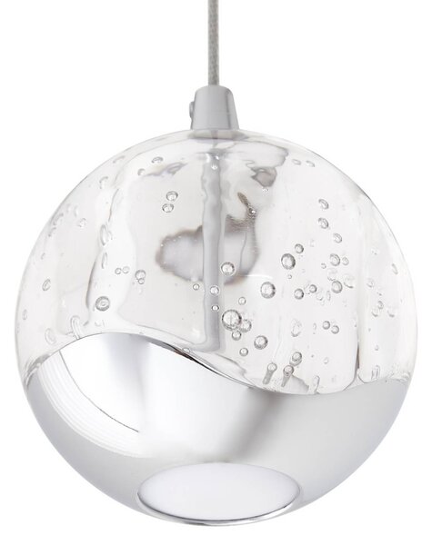 Lampa wisząca szklana Hayley Lucande, przezroczysty / transparentny, salon / jadalnia, szkło, nowoczesny
