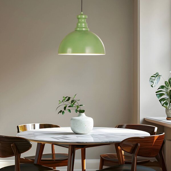 Lampa wisząca Kure Opviq, możliwość ściemniania, zielony, kuchnia, metal, nowoczesny