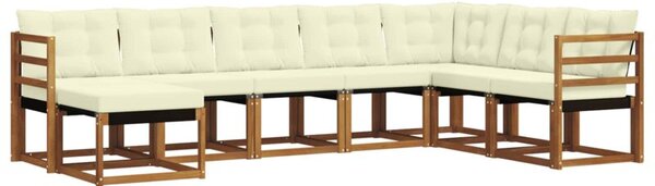 Zestaw mebli ogrodowych z litego drewna akacjowego z poduszkami - elegancki i trwały design do ogrodu i na taras