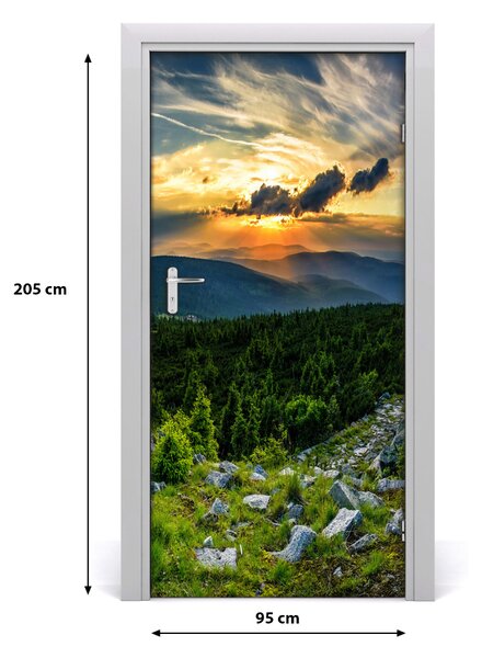 Naklejka na drzwi samoprzylepna Panorama gór