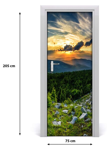 Naklejka na drzwi samoprzylepna Panorama gór