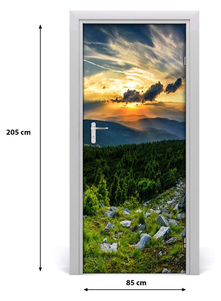 Naklejka na drzwi samoprzylepna Panorama gór