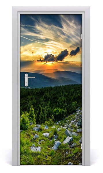 Naklejka na drzwi samoprzylepna Panorama gór