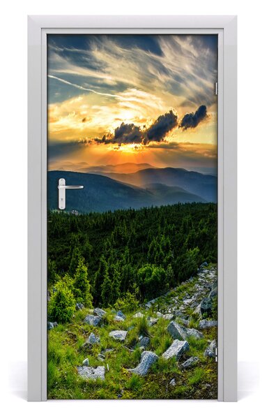 Naklejka na drzwi samoprzylepna Panorama gór