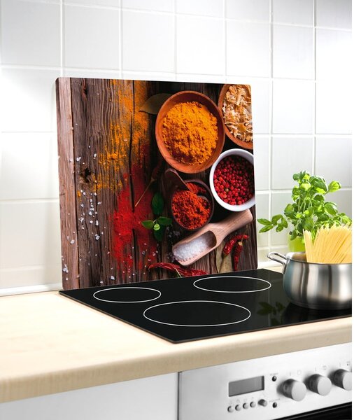 Szklana płyta ochronna na kuchenkę Wenko Spice, 50x56 cm
