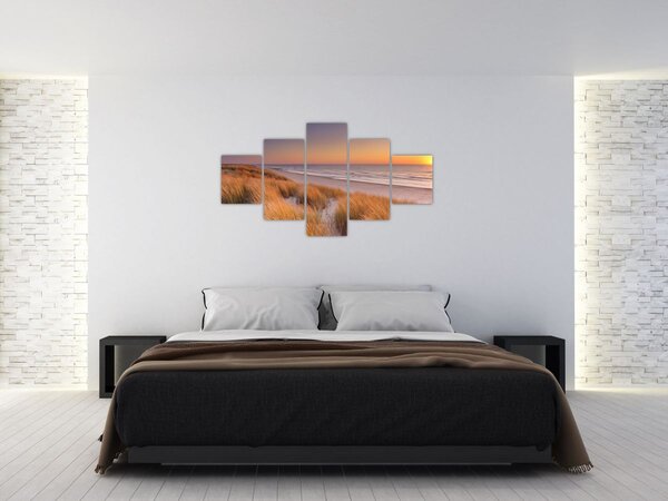 Obraz - Plaża o zachodzie słońca (125x70 cm)