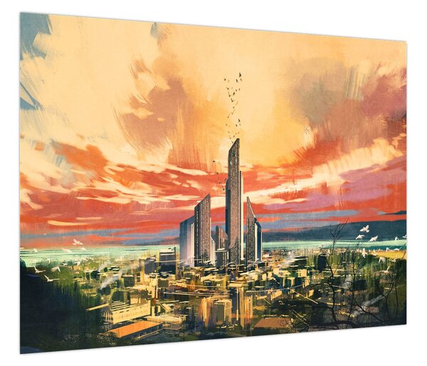 Obraz - Malowane miasto (70x50 cm)