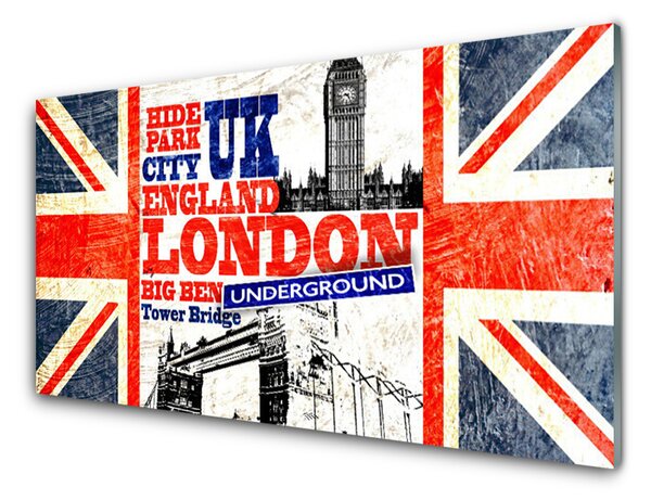 Obraz Szklany Londyn Flaga Sztuka