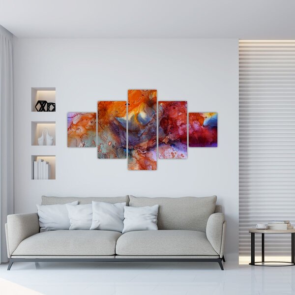 Obraz - Abstrakcyjna sztuka tuszu (125x70 cm)