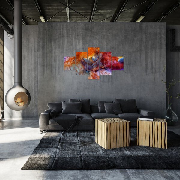 Obraz - Abstrakcyjna sztuka tuszu (125x70 cm)