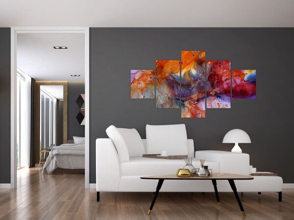 Obraz - Abstrakcyjna sztuka tuszu (125x70 cm)