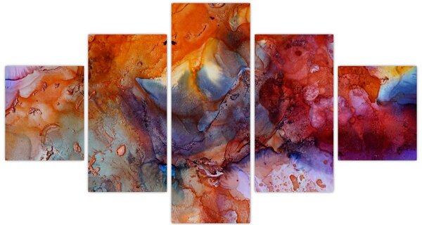 Obraz - Abstrakcyjna sztuka tuszu (125x70 cm)