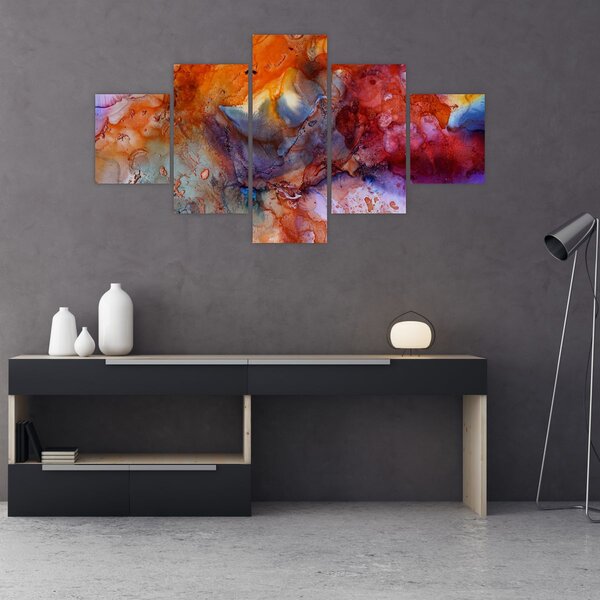 Obraz - Abstrakcyjna sztuka tuszu (125x70 cm)
