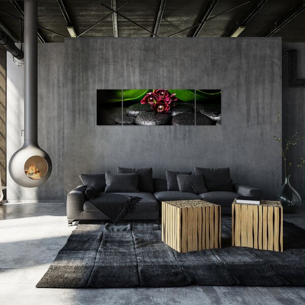 Obraz - Kamienie lawy (170x50 cm)