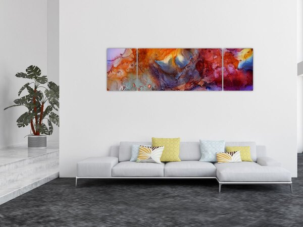 Obraz - Abstrakcyjna sztuka tuszu (170x50 cm)