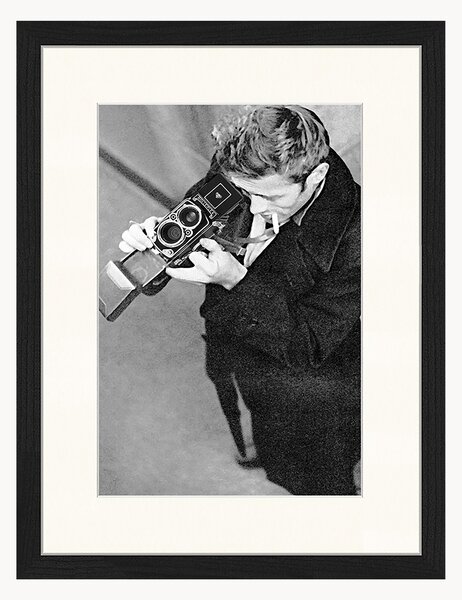Oprawiony druk cyfrowy James Dean with Camera