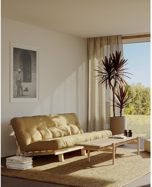 Sofa rozkładana Karup Design Lean Raw Bordeaux