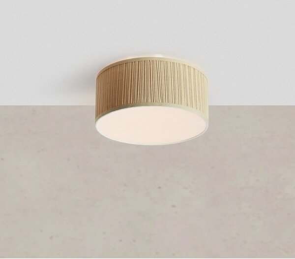 Beżowa lampa sufitowa z tekstylnym kloszem Lux – Markslöjd