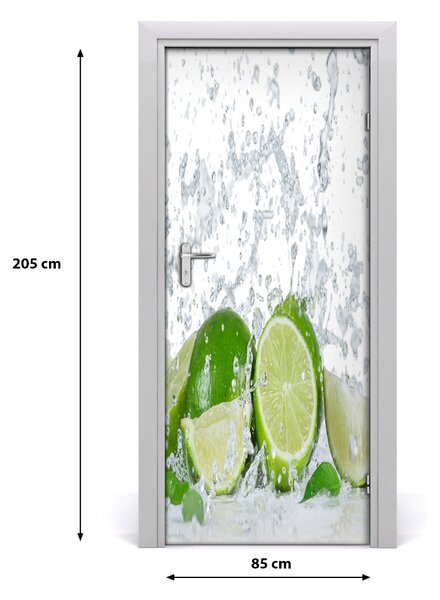 Naklejka na drzwi do domu samoprzylepna Limonka