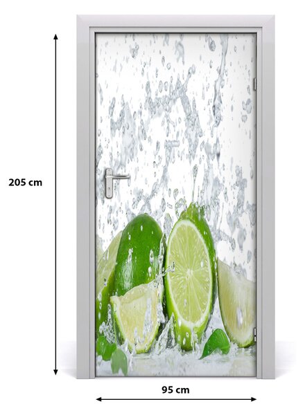 Naklejka na drzwi do domu samoprzylepna Limonka